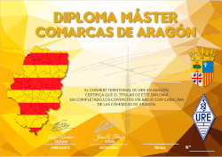 Diploma Máster Comarcas de Aragón